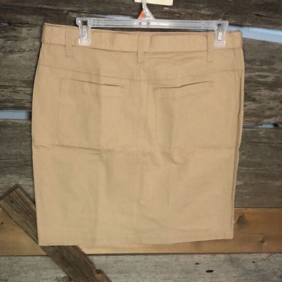POINT Zero Size 13 Tan Skirt With Belt - Picture 3 of 5